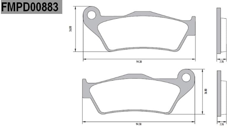 PASTILLAS DE FRENO FRAS-LE PD-883 APLICACI?N DELANTERA: FZ 16/160, BAJAJ ROUSER AS NS RS 200 ROUSER 220 DOMINAR 400
