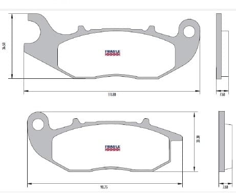 PASTILLAS DE FRENO FRAS-LE PD-898 APLICACION DELANTERA: XTZ 250 LANDER
