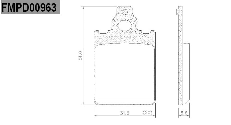 PASTILLAS DE FRENO FRAS-LE FMPD00963 APLICACI?N DELANTERA: VESPA PX 125-150-200