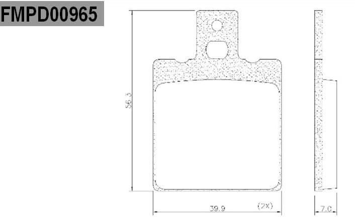 PASTILLAS DE FRENO FRAS-LE FMPD00965 APLICACI?N DELANTERA: MONDIAL 110 / ZANELLA JR200