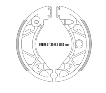 ZAPATA DE FRENO FRAS-LE FMSH00830 APLICACI?N TRASERA: SUZUKI AX 100