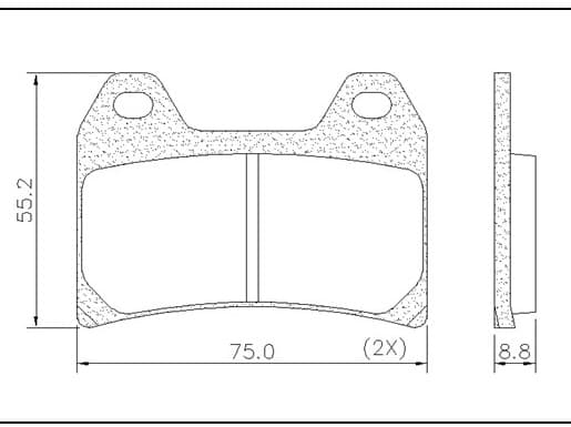 PASTILLAS DE FRENO FRAS-LE FMPD01003 APLICACI?N DELANTERA: TNT600, MULTISTRADA 1200, MOTO GUZZI 750, XTX 600
