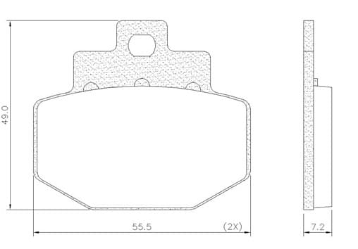 PASTILLAS DE FRENO FRAS-LE FMPD00986 APLICACI?N TRASERA: VESPA GTS 300