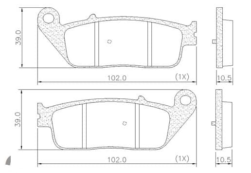 PASTILLAS DE FRENO FRAS-LE FMPD001012 APLICACI?N TRASERA: KYMCO GRAN DINK 300