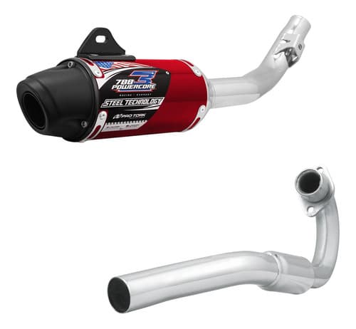 ES-1042HCRE ESCAPE COMPLETO POWERCORE 3 STEEL TECHNOLOGY (CROMADO) TORNADO ROJO