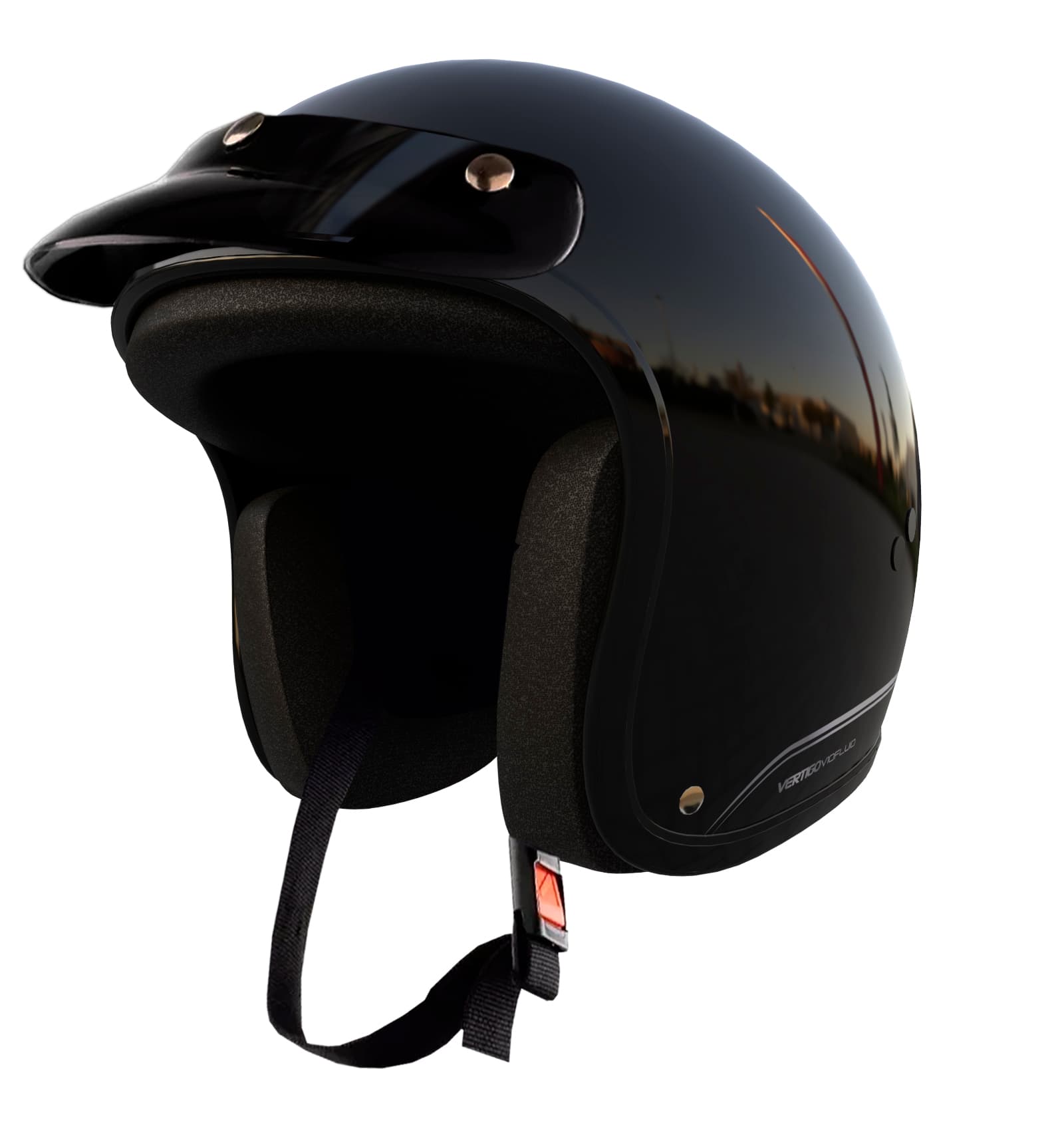 CASCO VERTIGO V10 FLUID NEGRO M