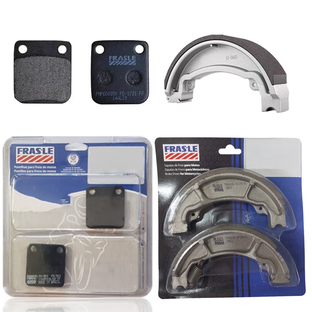 KIT FRAS.LE ZAPATA + PASTILLA FRENO HONDA CG TITAN 150 (COMPATIBLE CON TITAN ESD) (LH-806-CPP + FMPD00850)