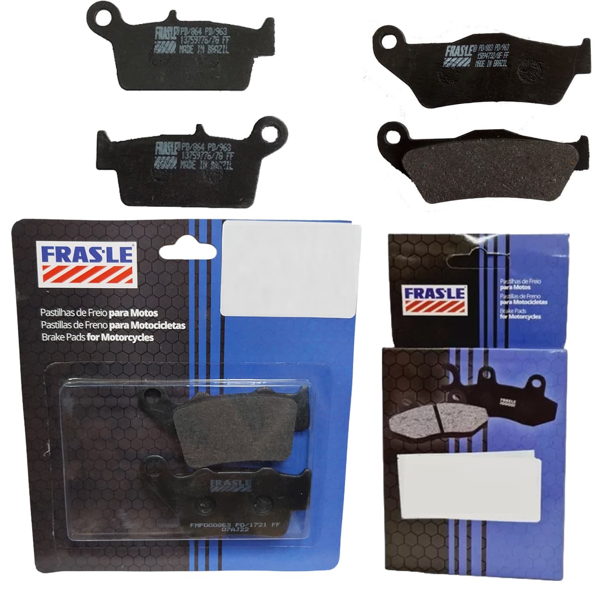 KIT FRAS.LE PASTILLAS FRENO BAJAJ ROUSER AS NS RS 200 ROUSER 220 DOMINAR 400 1.0  (FMPD00863 + FMPD00883)
