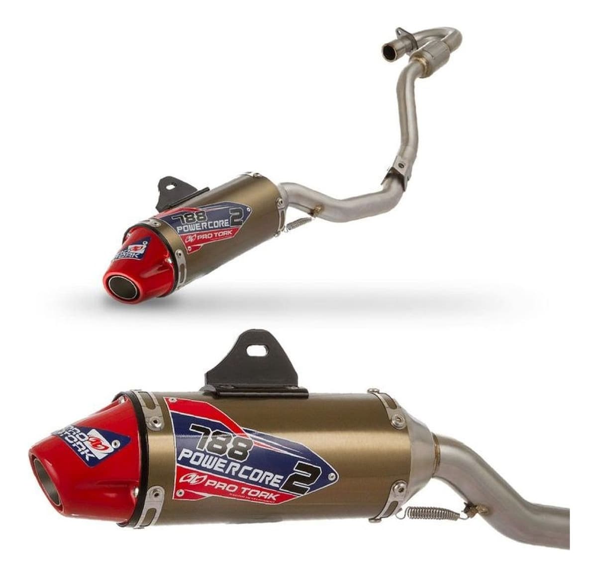 ESCAPE POWERCORE 2 COMP. C/NXR BROS, XR 150 COMPLETO (CURVA Y PUNTERA)