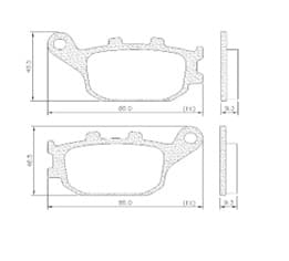 PASTILLA DE FRENO FRAS-LE FMPD00895 APLICACI?N TRAS: YZF-R1 04-06 - MT-10