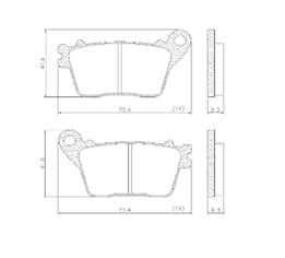 PASTILLA DE FRENO FRAS-LE FMPD00897 APLICACI?N TRAS: CBR 600-1000, YZF-R1