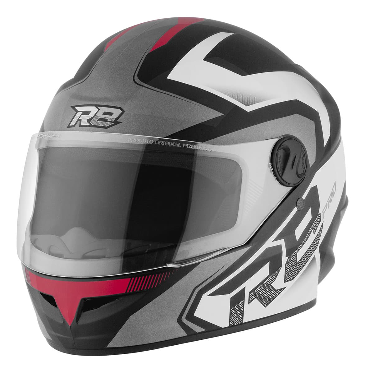 CASCO PROTORK R8 PRO NEGRO-ROJO S (56)
