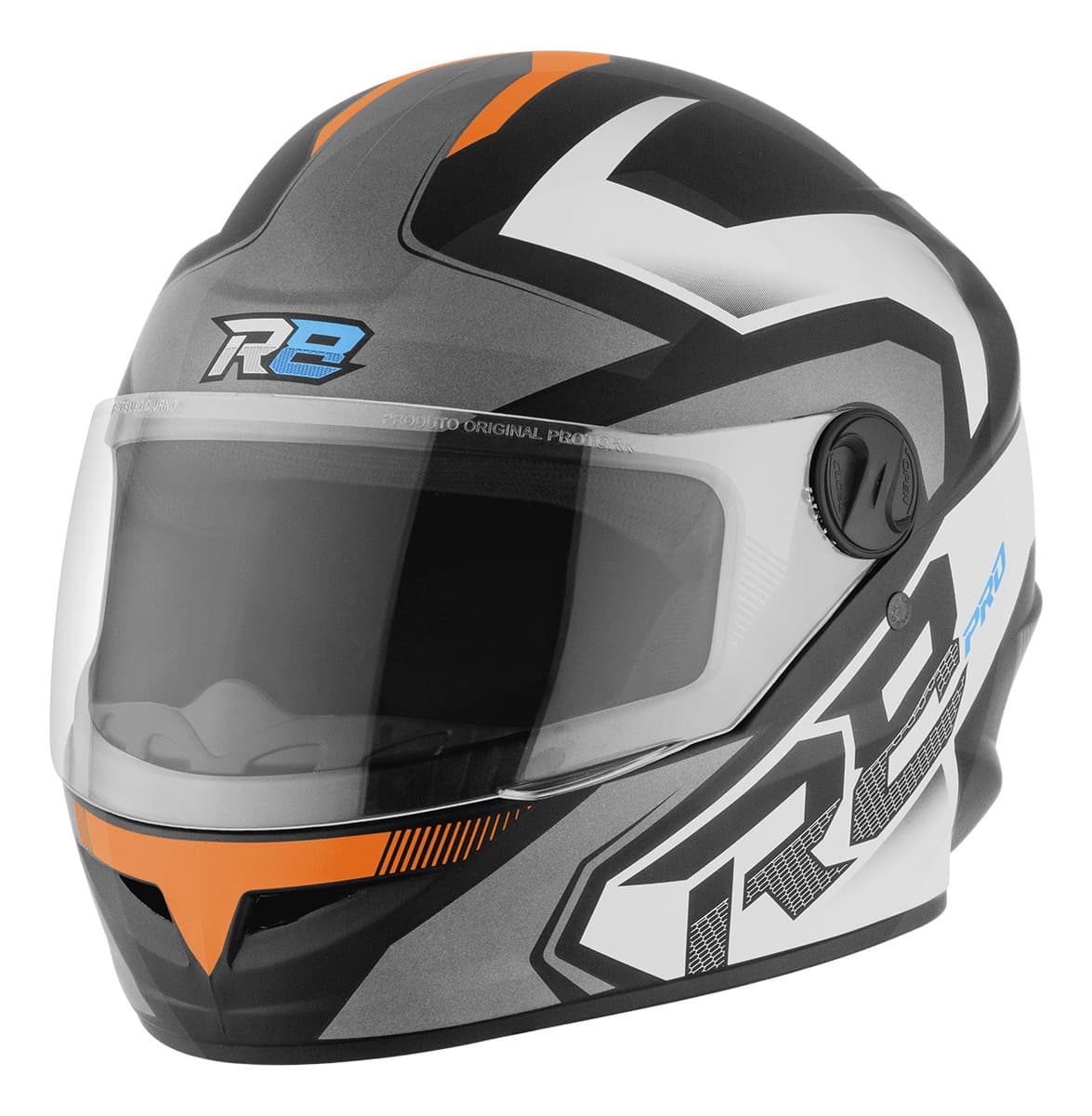 CASCO PROTORK R8 PRO NEGRO-NARANJA S (56)