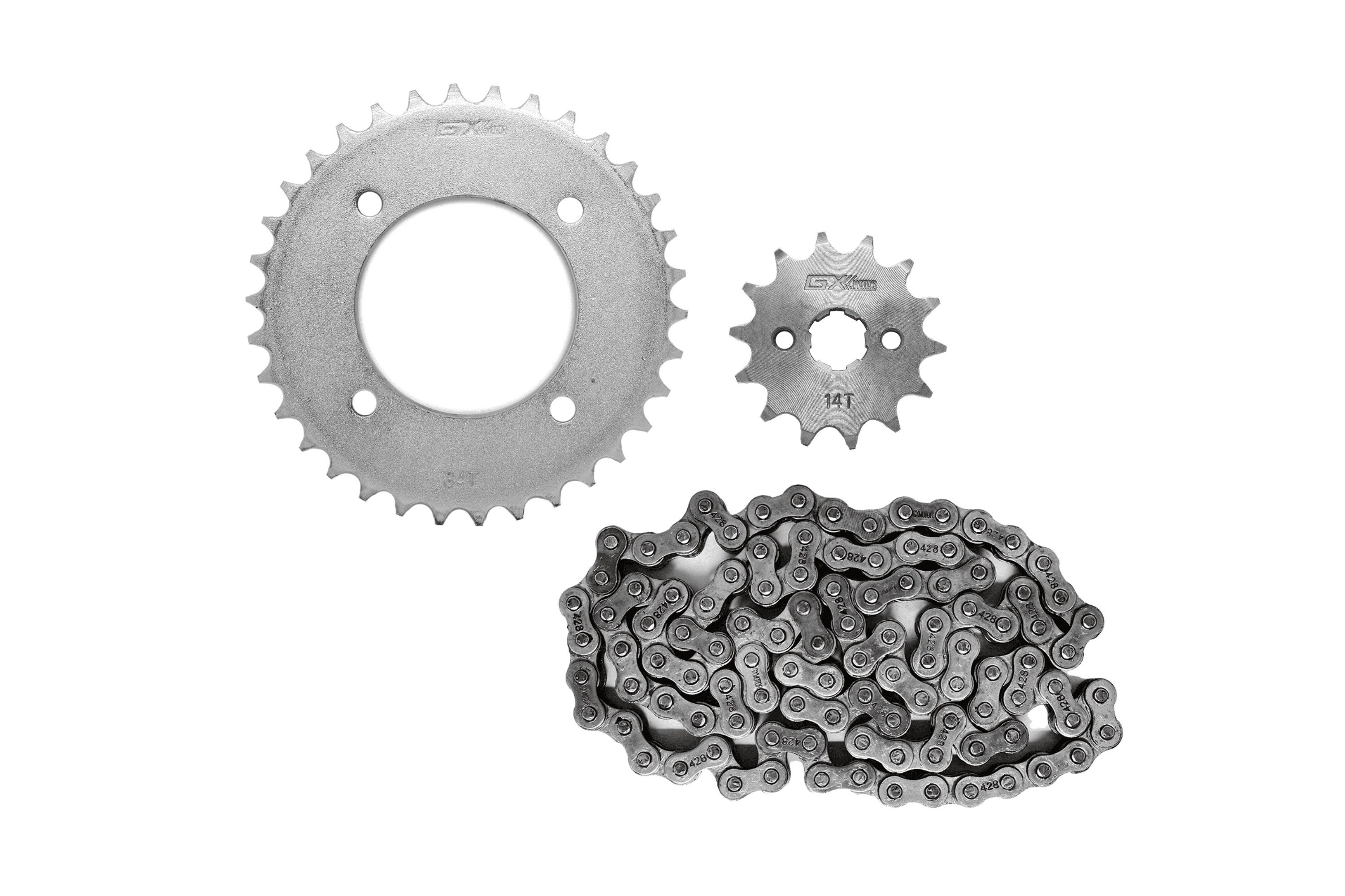 KIT TRANSMISION GX C/CADENA BIZ125 34/14 428-106