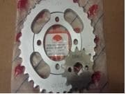 CONJ. CORONA Y PIÑON HONDA CBX 250 TWISTER C/PROT, 37T/13T
