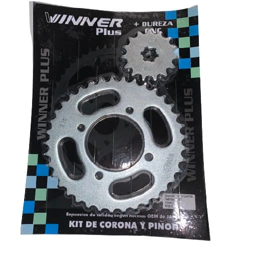 CORONA Y PIÑON YAMAHA NEW CRYPTON  37T - 15T  ZINCADA  ( EN BLISTER )